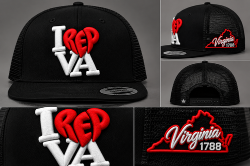 I REP VA Signature Snapback | Black, Red & White  - DROPPING SOON ❗️