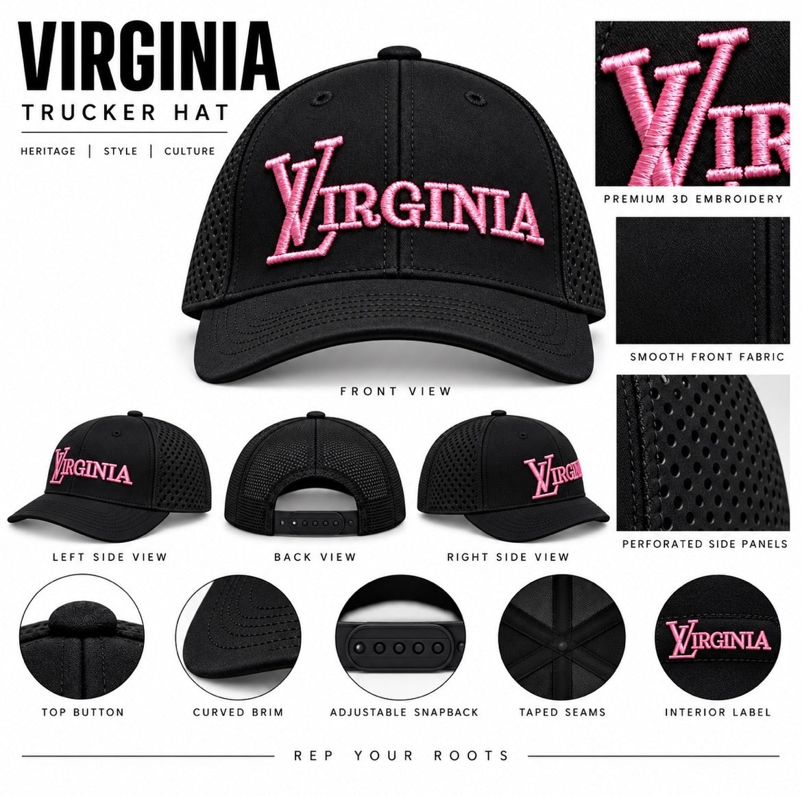 DROPPING NOVEMBER⁉️

Virginia Culture Snapback | Black & Pink