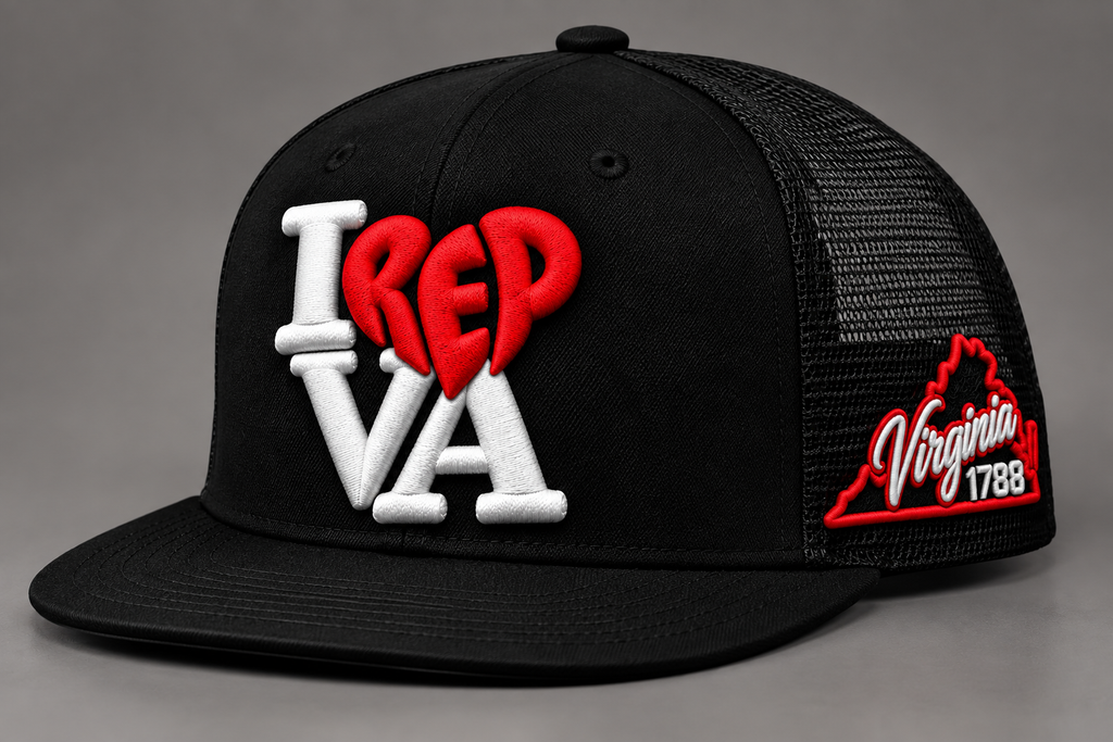 I REP VA Signature Snapback | Black, Red & White  - DROPPING SOON ❗️